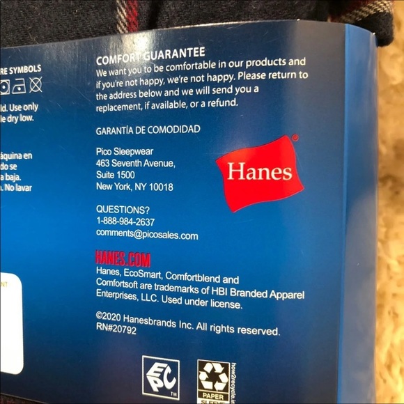 Hanes Knit Top Flannel Pants Mens Size 2XL Pajamas New With Tags Super … - Picture 8 of 9